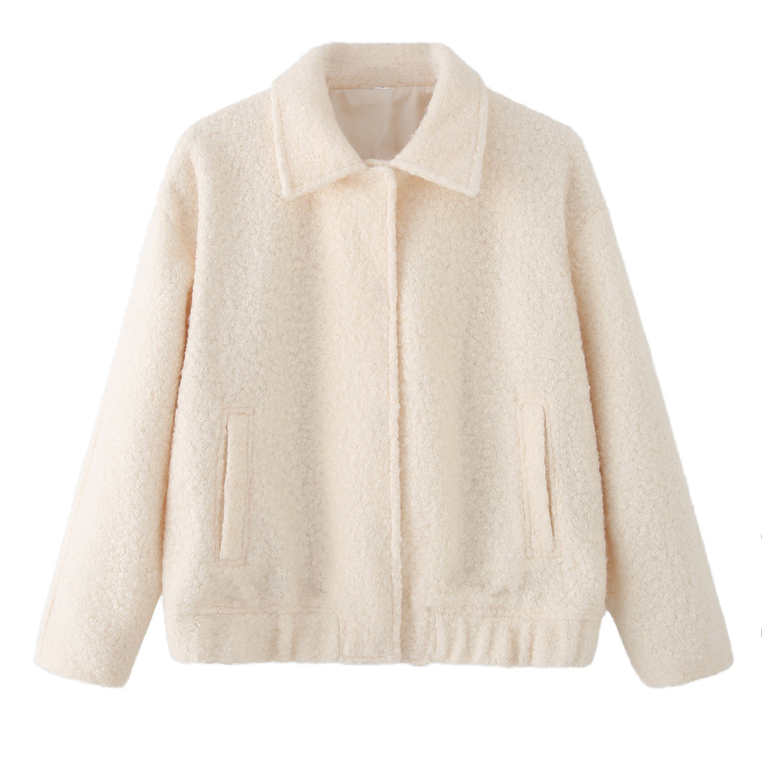 Damen kuschelige Teddyjacke im modernen Schnitt EB