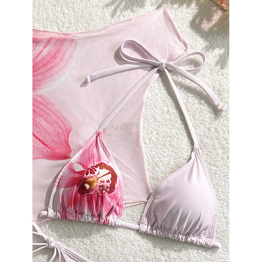 Damen Bikini-Set mit floralem Crop-Oberteil EB