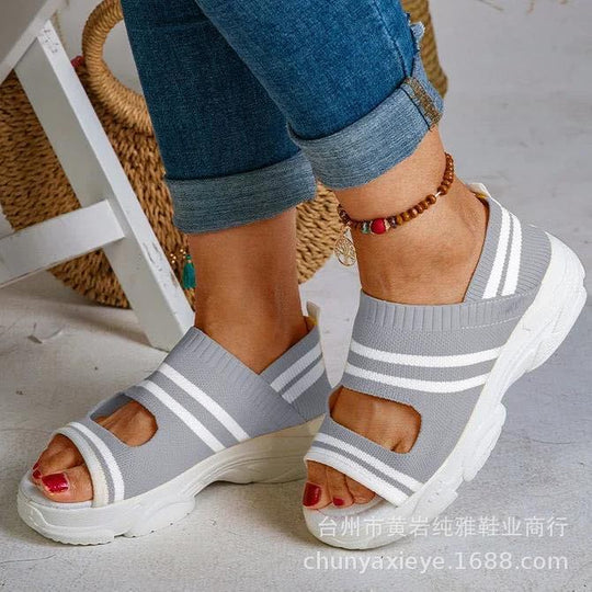 Damen modische Sport-Sandalen mit atmungsaktivem Obermaterial und rutschfester Sohle EB