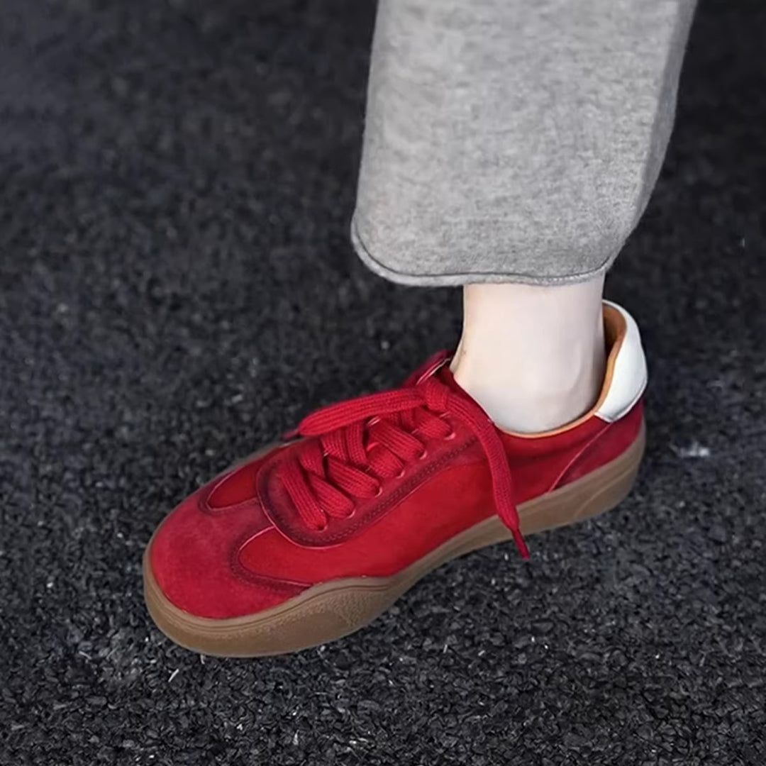 Damen modische Sneaker mit einzigartigem Schnürsystem und Komfortsohle EB