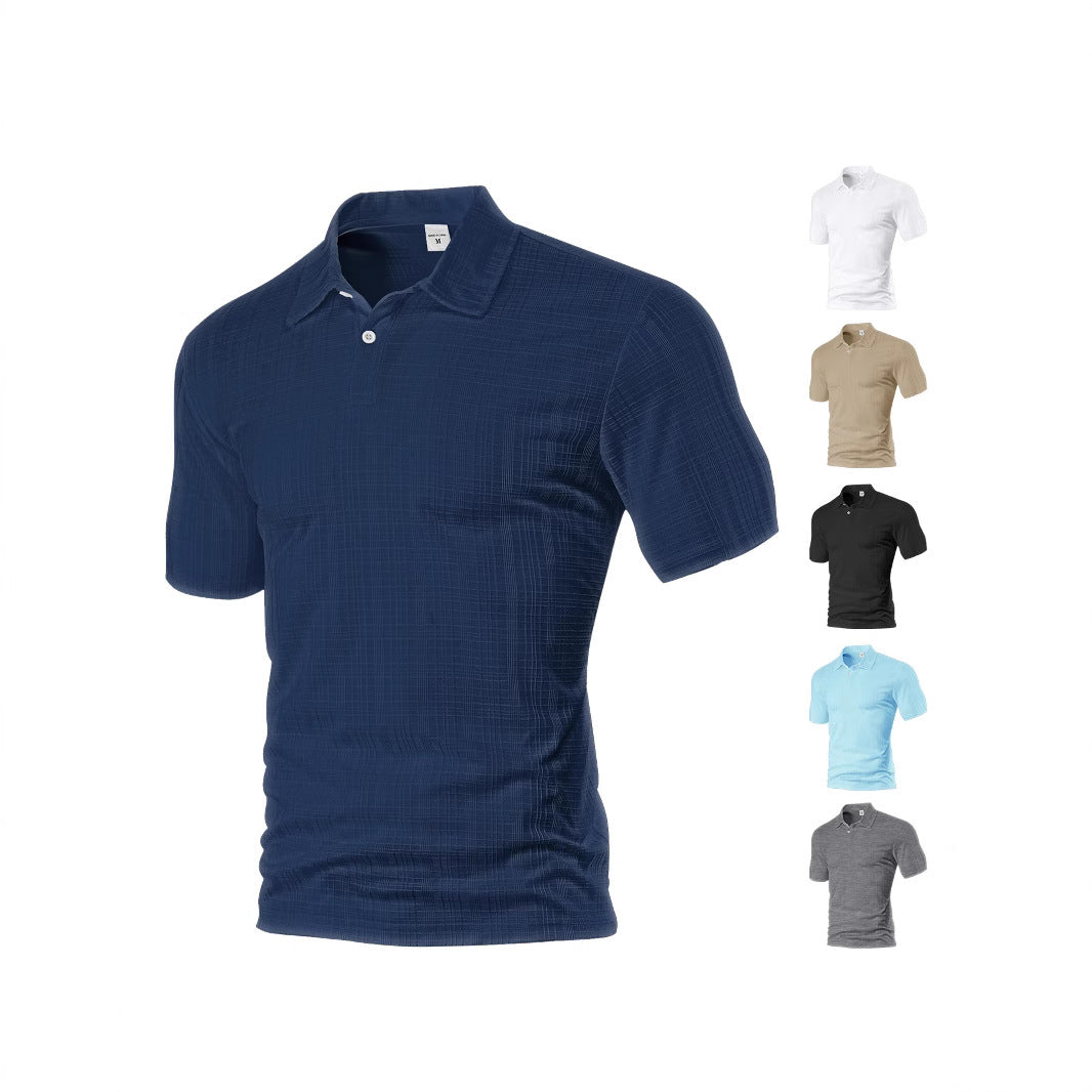 Herren Poloshirt mit strukturiertem Design und modischen Akzenten EB