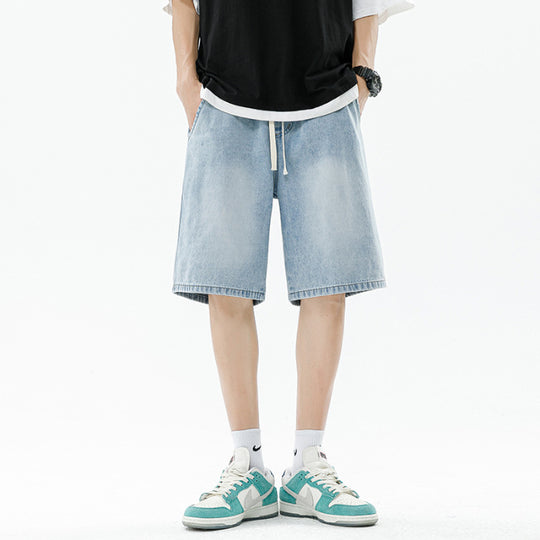 Herren Denim-Shorts mit lässigem Farbverlauf EB