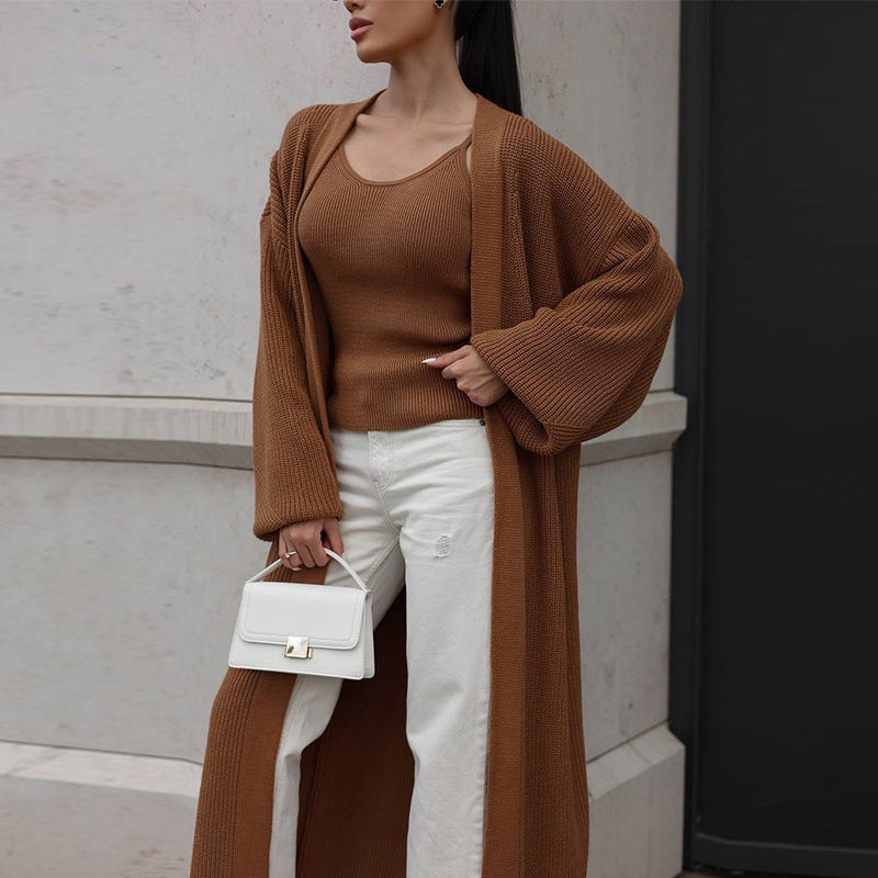 Damen lässiger Strickmantel EB