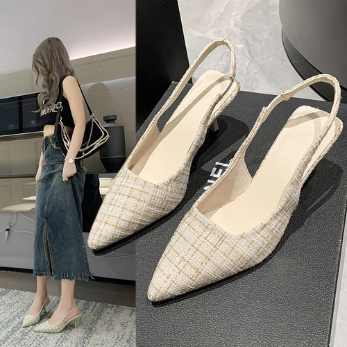 Damen Slingback-Pumps mit modischer Struktur EB