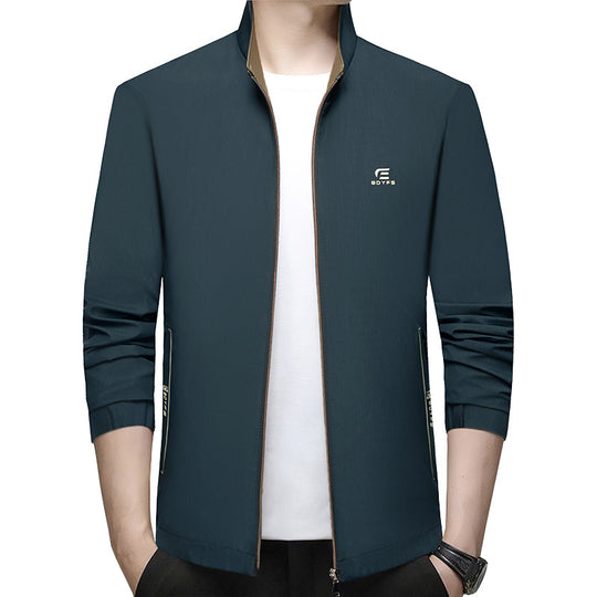 Herren Feldjacke mit Kontrast-Einsätzen und Brust-Reißverschlusstasche EB