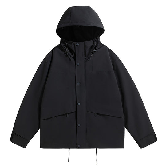Herren technische Outdoor-Jacke mit wetterfester Kapuze und feuchtigkeitsregulierendem Material EB