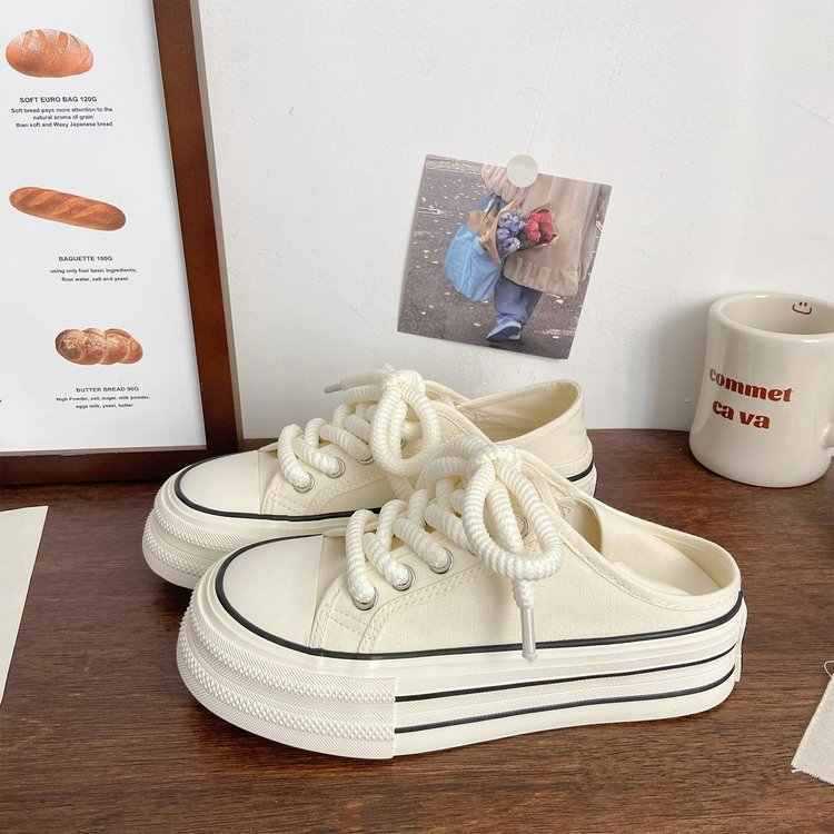 Damen trendige Slip-On Sneakers mit dicker Sohle EB