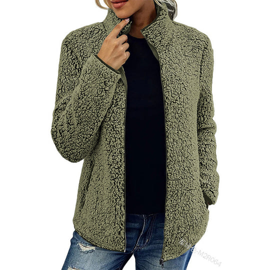 Damen Fleecejacke mit wunderbar weichem Material und stylischem Reißverschluss EB