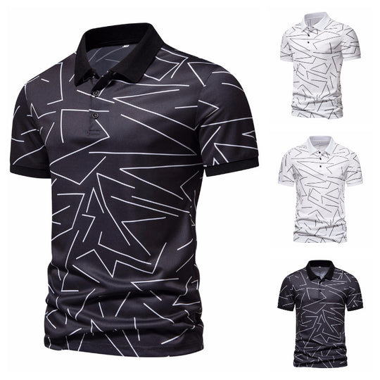 Herren Poloshirt mit modernem Grafikdesign EB