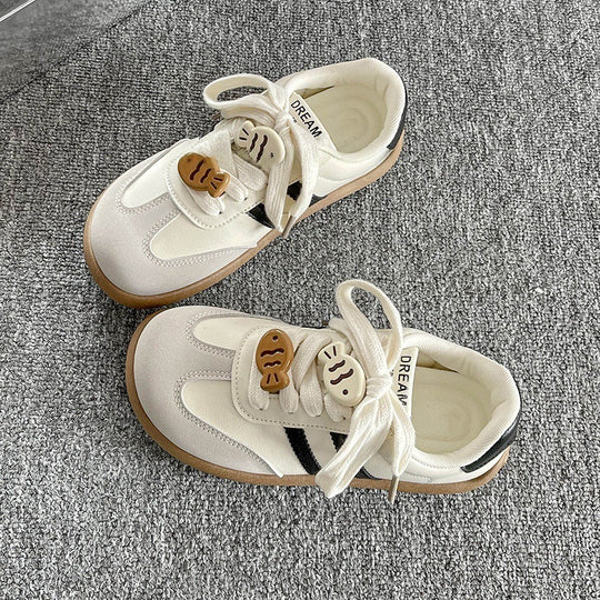 Damen Sportliche Kindersneaker mit niedlichen Tiermotiven und praktischem Klettverschluss EB