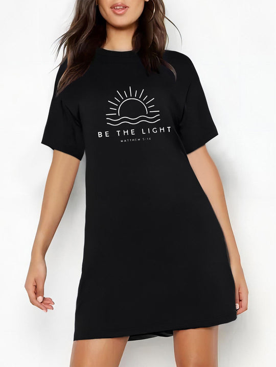 Damen Oversized T-Shirt mit inspirierendem Schriftzug und auffälligem Grafikdesign EB