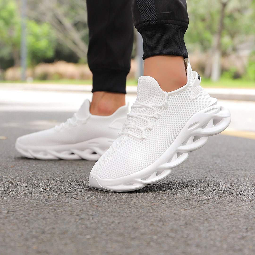 Unisex innovative Mesh‑Runner mit belüfteter Wabenstruktur, skulpturierter Hohlkern‑Plateausohle und sockenähnlichem Schaft EB