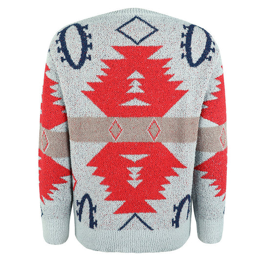 EB | Geometrischer Strickpullover Mit Modernem Look