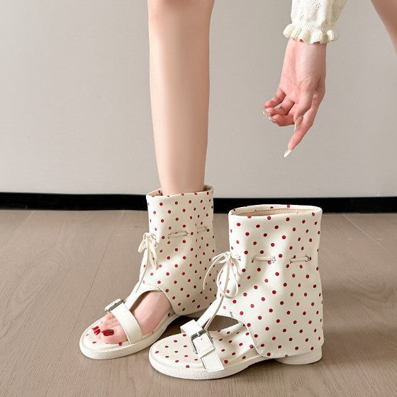 Damen Sandalen mit modischer Stulpen-Optik und bequemer Schnürung EB