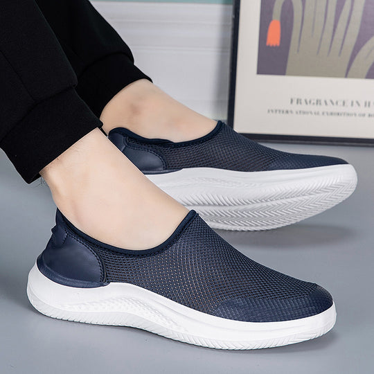Damen Slip-On Freizeitschuhe mit atmungsaktivem Mesh-Obermaterial EB