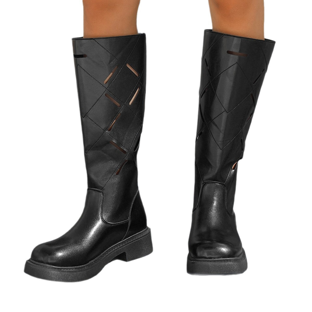 Damen Stiefel mit dekorativem Schnitt und komfortabler Gummisohle EB