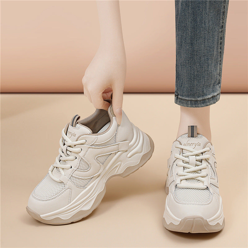 Damen Sportliche Chunky Sneaker mit atmungsaktivem Obermaterial und dämpfender Sohle EB