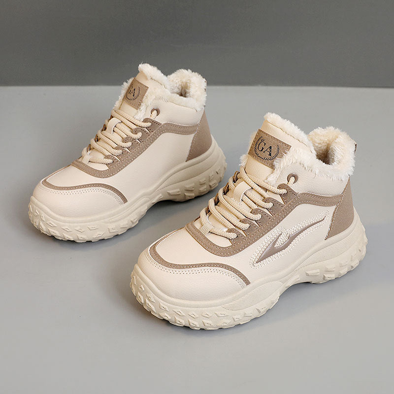 Damen Hohe Sneakers mit kuscheligem Innenfutter und rutschfester Sohle EB