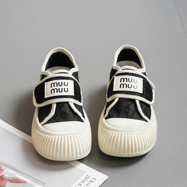 Damen Sneaker mit praktischem Klettverschluss und atmungsaktiver Obermaterialstruktur EB