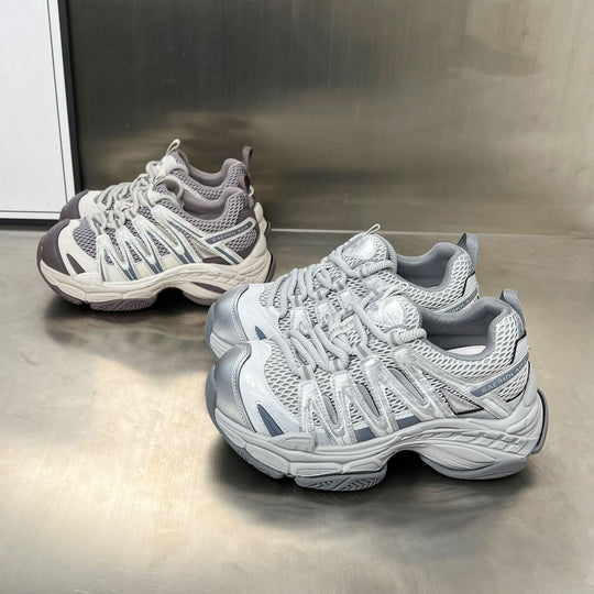 Damen Sportliche Outdoor-Sneaker mit atmungsaktiver Mesh-Oberfläche und stoßdämpfendem Sohlenkomfort EB
