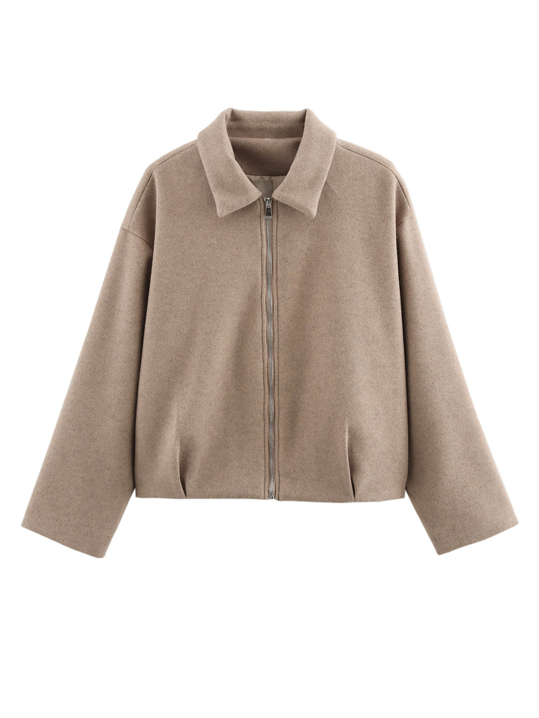 Damen sportliche Jacke mit hohem Kragen und Reißverschluss EB