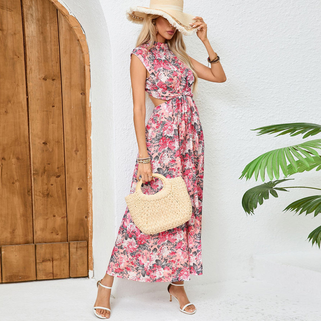 Damen Maxi Kleid mit floralem Design EB