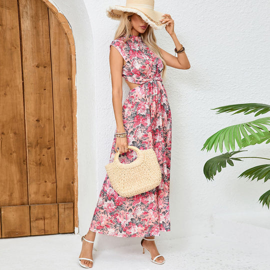 Damen Maxi Kleid mit floralem Design EB