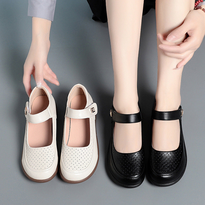 Damen Komfortable Mary Jane Ballerinas mit elegantem Verzierungsdetail EB