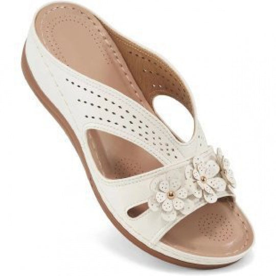 Damen Elegante und komfortable Badesandalen mit floralem Design EB