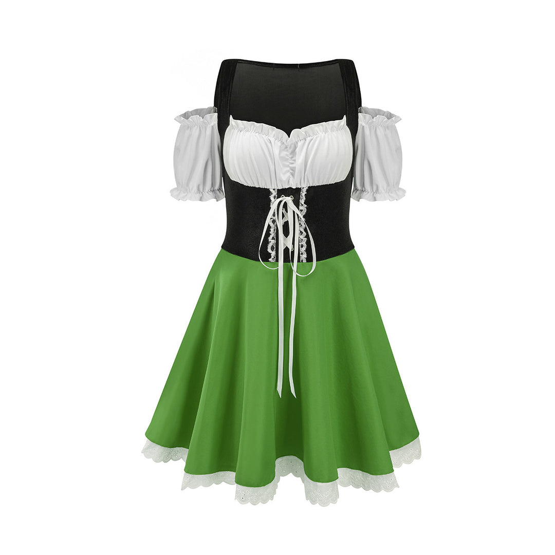 Damen Trachtenkleid mit romantischen Puffärmeln und verspieltem Schnitt EB