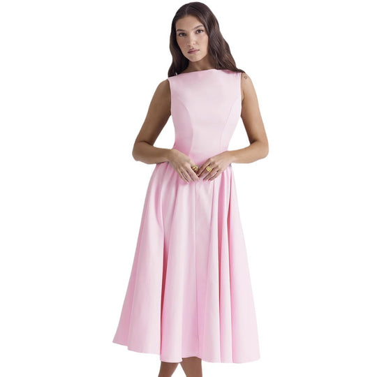 Damen Cocktailkleid mit elegantem Taillenbetonung und schwingendem Rock EB