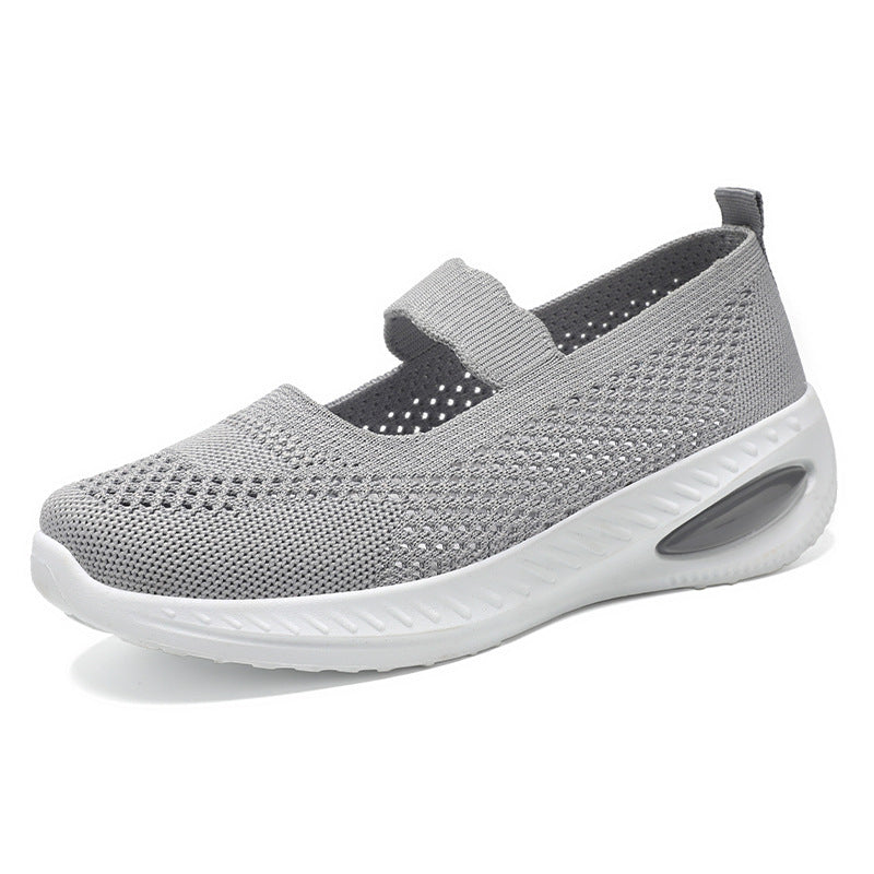 Damen sportliche Mesh Slip-On Schuhe mit flexiblem Obermaterial EB