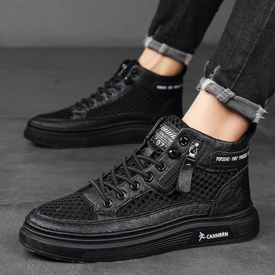 Damen Sportliche High-Top Sneakers mit atmungsaktivem Obermaterial und robustem Profil EB