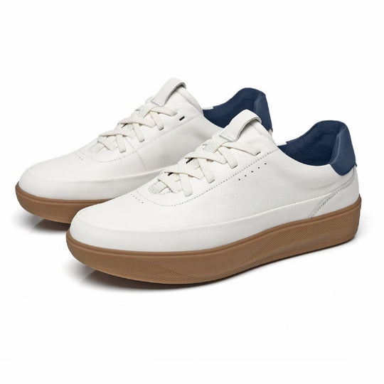 Damen Modische Sneakers aus hochwertigem Leder mit dämpfender Sohle EB
