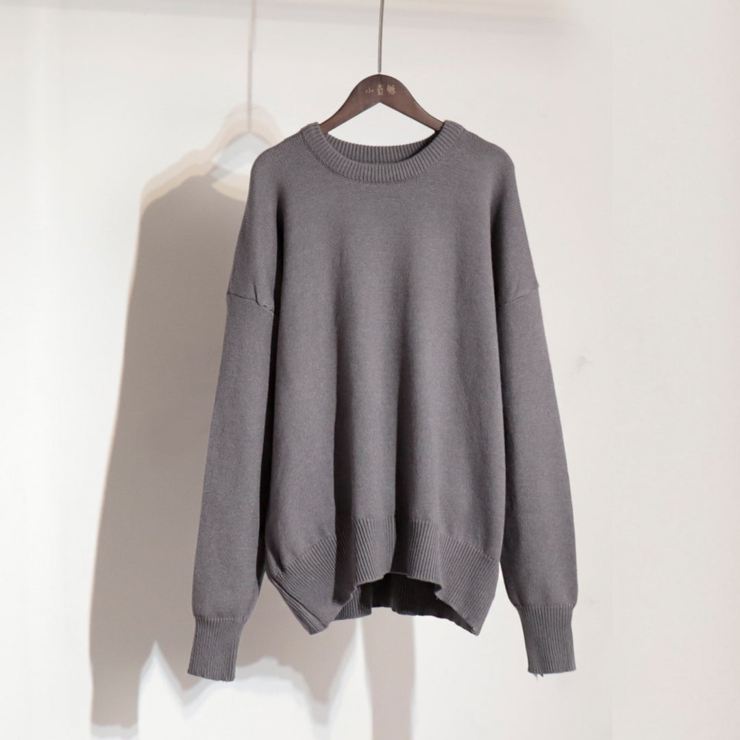 Damen Bequemer Oversized Pullover aus hochwertigem Strick EB