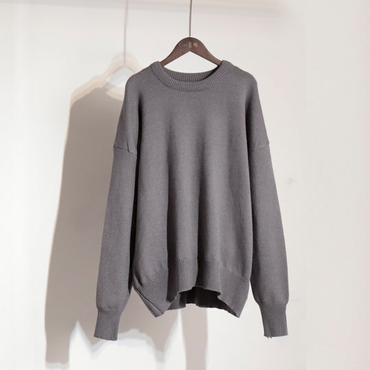 Damen Bequemer Oversized Pullover aus hochwertigem Strick EB