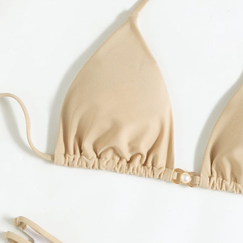 Damen Triangel-Bikini mit raffiniertem Bindegürtel EB