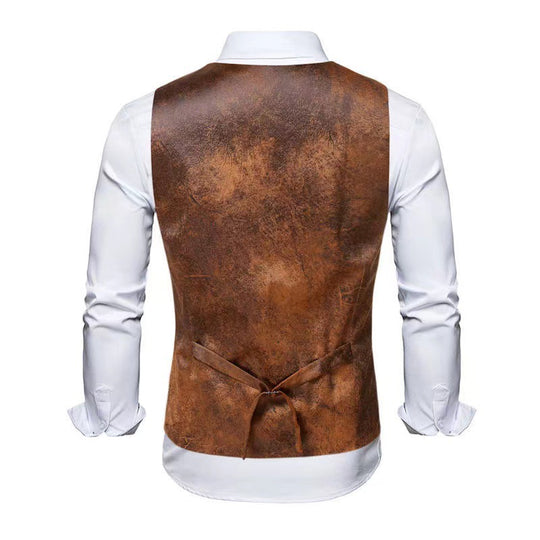 Herren stylische Weste mit akzenten und praktischen Taschen EB