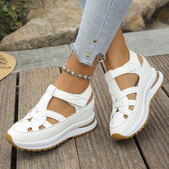 Damen Wedge-Sandalen mit trendiger Riemenführung und anatomischer Fußbettgestaltung EB