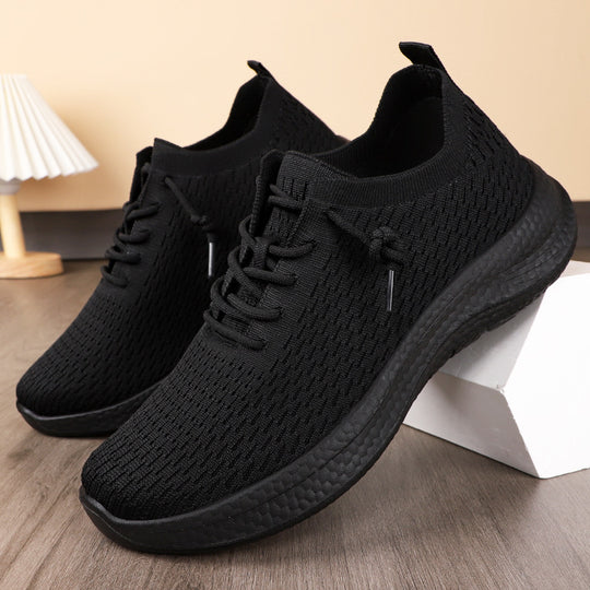 Damen Atmungsaktive Freizeitsneakers mit elastischem Strickdesign EB