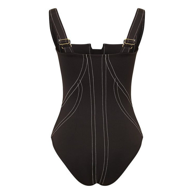 Damen Badeanzug-Set mit figurformendem Schnitt und eleganten Palazzohosen EB