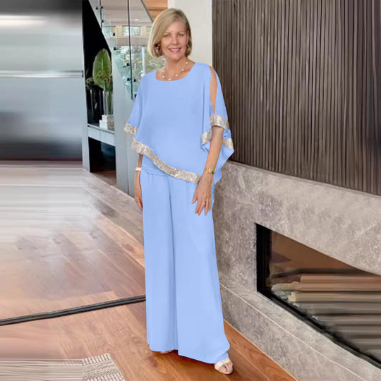 Damen Elegant geschnittenes Zweiteiliges Ensemble EB