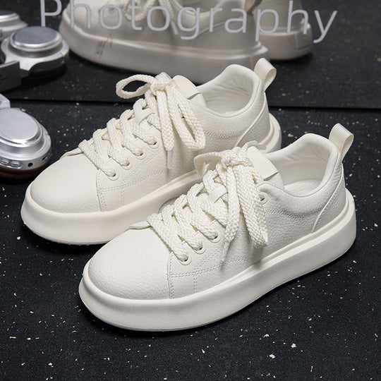 Damen Sportliche Sneakers mit robustem Leder-Design EB
