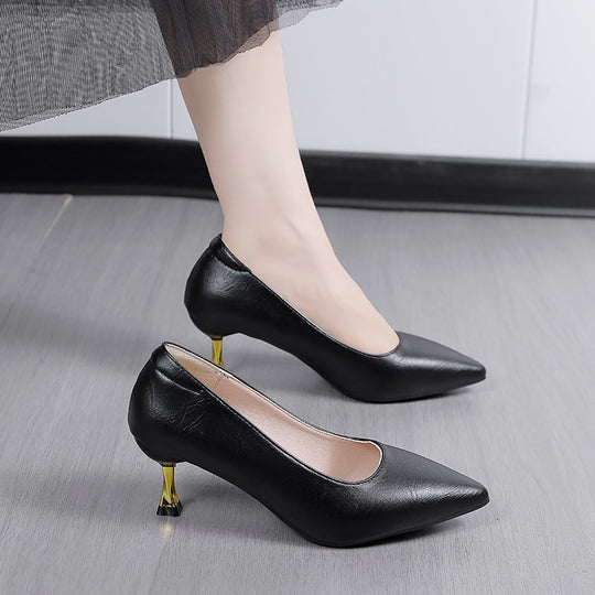 Damen Elegante Pumps mit einzigartigem Absatzdesign EB