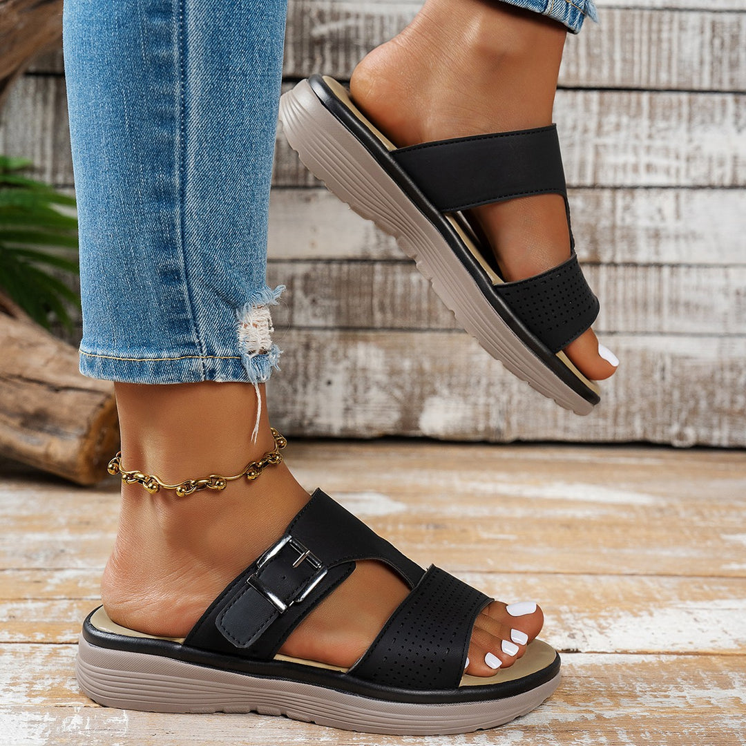 Damen Komfortable Riemchen-Sandalen mit Luftzirkulation EB