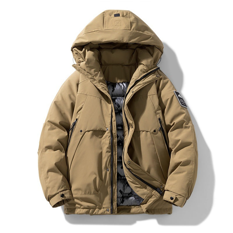 Unisex wasserabweisende gesteppte Winterjacke mit Kapuze und Thermoisolierung EB