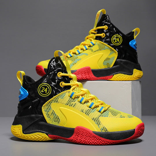 Damen Sportliche Basketball-Sneaker mit atmungsaktivem Mesh-Obermaterial und dämpfender Sohle EB