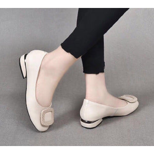 Damen Komfortable Ballerinas mit eleganter Schnallenverzierung EB