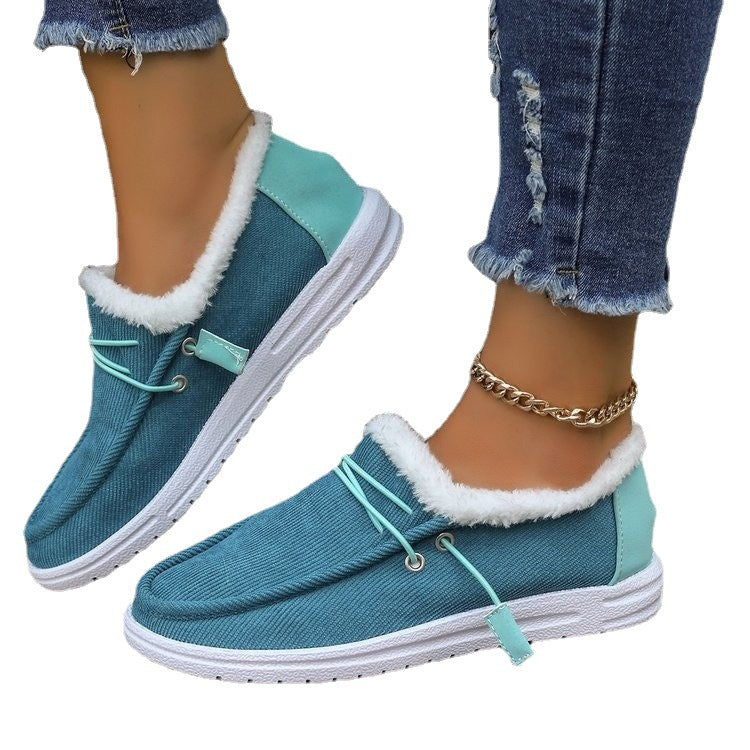 Damen Bequeme Slip-On Clogs mit kuscheligem Innenfutter und flexibler Sohle EB