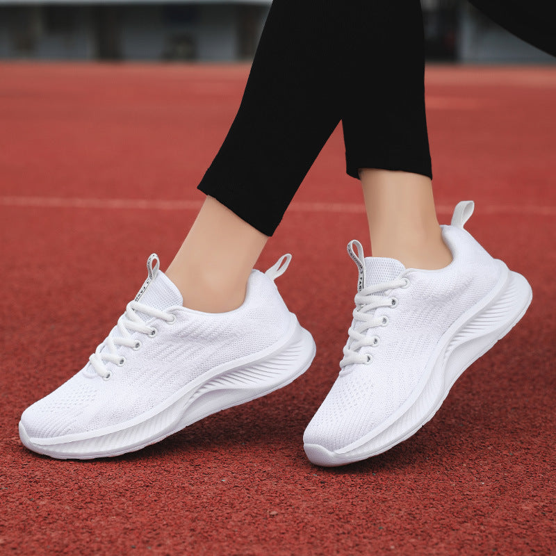 Damen Atmungsaktive Lauf-Sneaker mit stoßdämpfender Sohle und elastischem Design EB